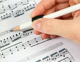 マグネットペンで楽譜に書き込み